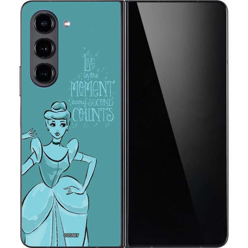 Disney Princess Cinderella Live in the Moment Art Galaxy Z Fold5 5G Skin