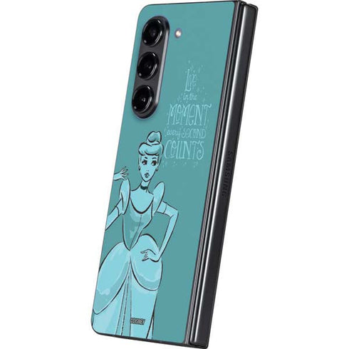 Disney Princess Cinderella Live in the Moment Art Galaxy Z Fold5 5G Skin