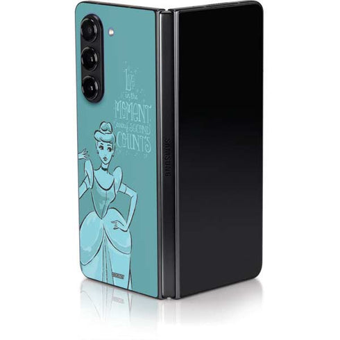 Disney Princess Cinderella Live in the Moment Art Galaxy Z Fold5 5G Skin