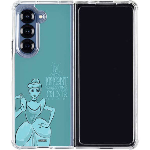 Disney Princess Cinderella Live in the Moment Art Galaxy Z Fold6 Clear Case