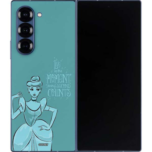 Disney Princess Cinderella Live in the Moment Art Galaxy Z Fold6 Skin