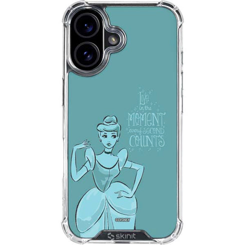 Disney Princess Cinderella Live in the Moment Art iPhone 16 Plus Clear Case