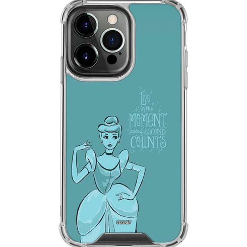 Disney Princess Cinderella Live in the Moment Art iPhone 16 Pro Max Clear Case
