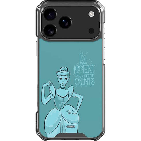 Disney Princess Cinderella Live in the Moment Art iPhone 18 Pro Max Clear Case