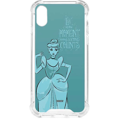 Disney Princess Cinderella Live in the Moment Art iPhone XS Clear Case