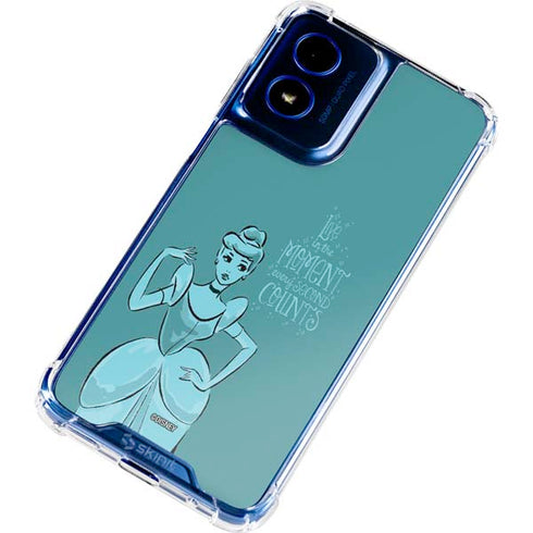 Disney Princess Cinderella Live in the Moment Art Moto G 5G (2024) Clear Case