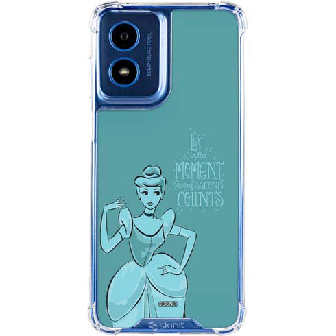 Disney Princess Cinderella Live in the Moment Art Moto G Play 4G (2024) Clear Case