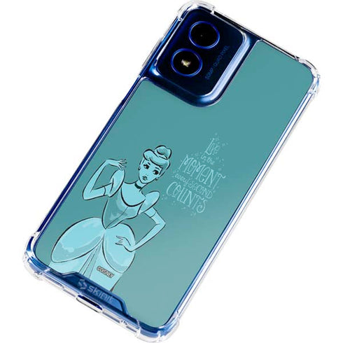 Disney Princess Cinderella Live in the Moment Art Moto G Play 4G (2024) Clear Case