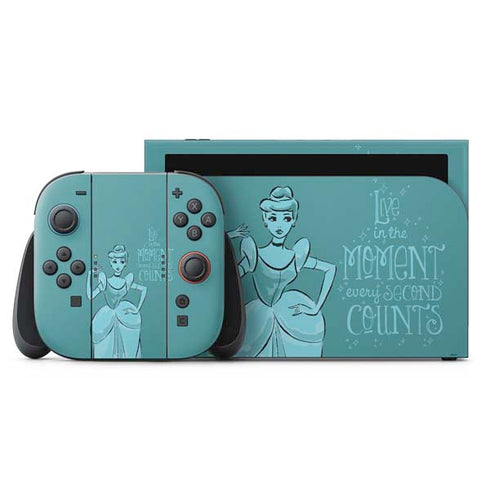 Disney Princess Cinderella Live in the Moment Art Nintendo Switch 2 (2025) with Joy-Con Skin
