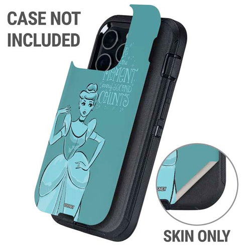 Disney Princess Cinderella Live in the Moment Art Otterbox Defender iPhone Skin