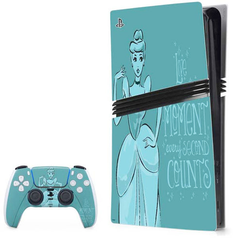 Disney Princess Cinderella Live in the Moment Art PS5 Pro Bundle Skin