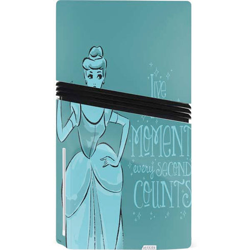 Disney Princess Cinderella Live in the Moment Art PS5 Pro Disk Console Skin