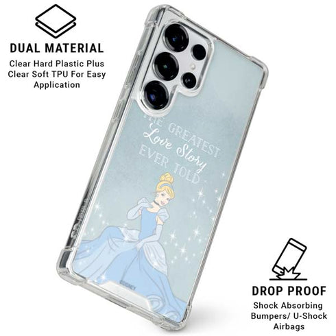 Disney Cinderella Greatest Love Story Ever Told Galaxy S25 Ultra Clear Case