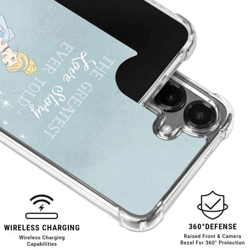 Disney Cinderella Greatest Love Story Ever Told Galaxy S26 Clear Case
