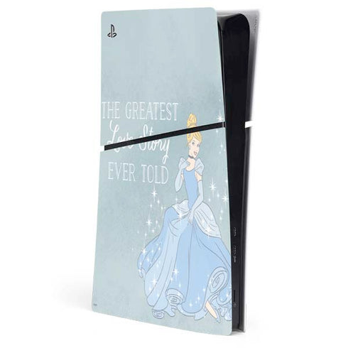 Disney Cinderella Greatest Love Story Ever Told PS5 Slim Digital Edition Console Skin