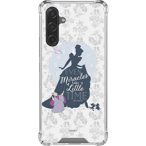 Disney Cinderella Miracles Take Time Silhouette Galaxy A17 Clear Case