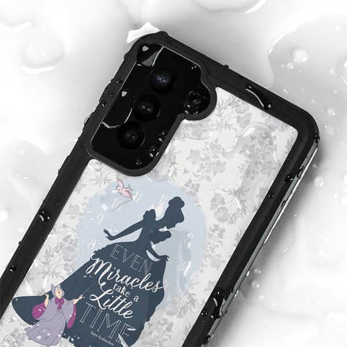 Disney Cinderella Miracles Take Time Silhouette Galaxy S24 Plus Waterproof Case