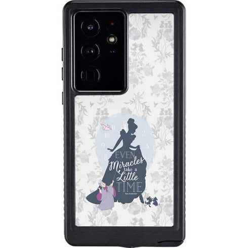 Disney Cinderella Miracles Take Time Silhouette Galaxy S24 Ultra Waterproof Case