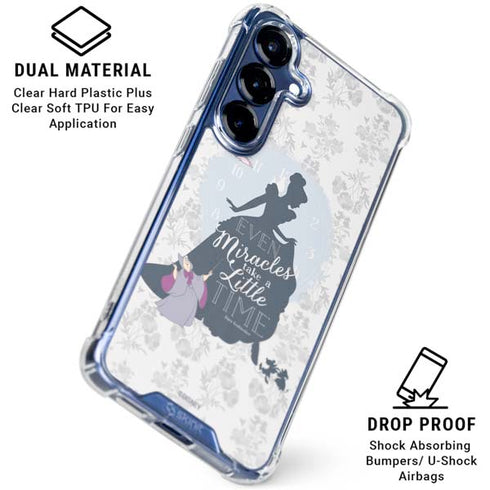 Disney Cinderella Miracles Take Time Silhouette Galaxy S25 Plus Clear Case