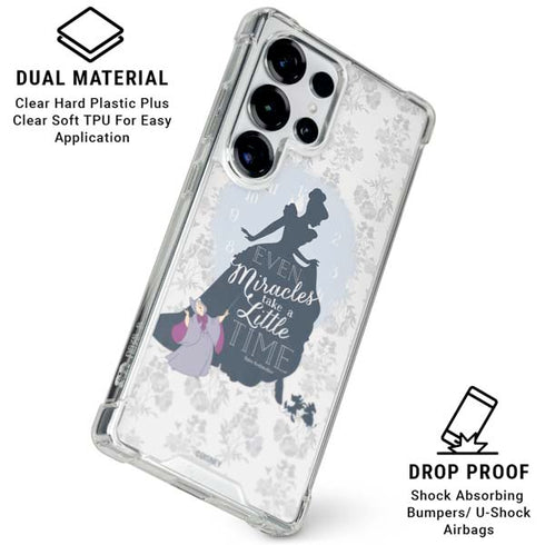 Disney Cinderella Miracles Take Time Silhouette Galaxy S25 Ultra Clear Case