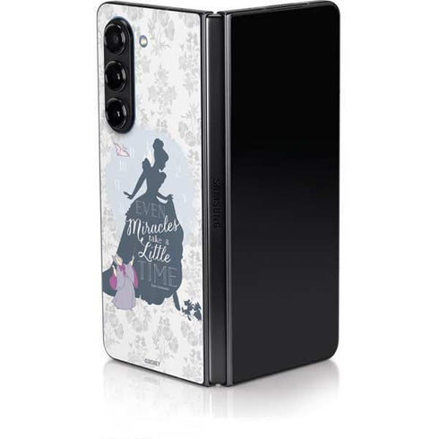 Disney Cinderella Miracles Take Time Silhouette Galaxy Z Fold5 5G Skin