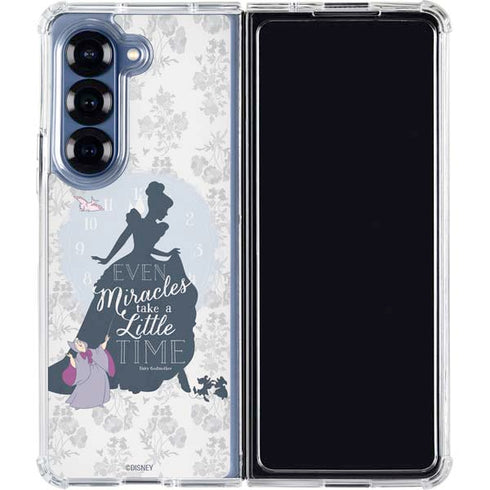 Disney Cinderella Miracles Take Time Silhouette Galaxy Z Fold6 Clear Case