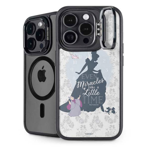Disney Cinderella Miracles Take Time Silhouette iPhone 15 Pro Kickstand Case