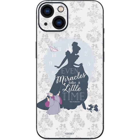 Disney Cinderella Miracles Take Time Silhouette iPhone 15 Skin