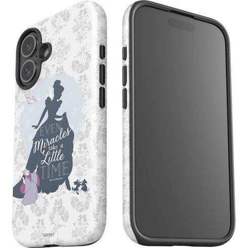 Disney Cinderella Miracles Take Time Silhouette iPhone 16 Plus Impact Case