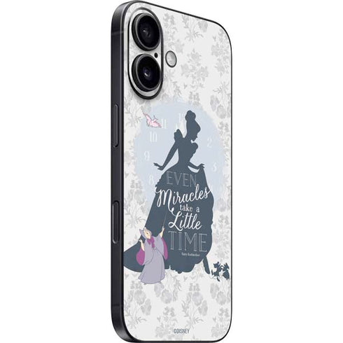 Disney Cinderella Miracles Take Time Silhouette iPhone 16 Plus Skin