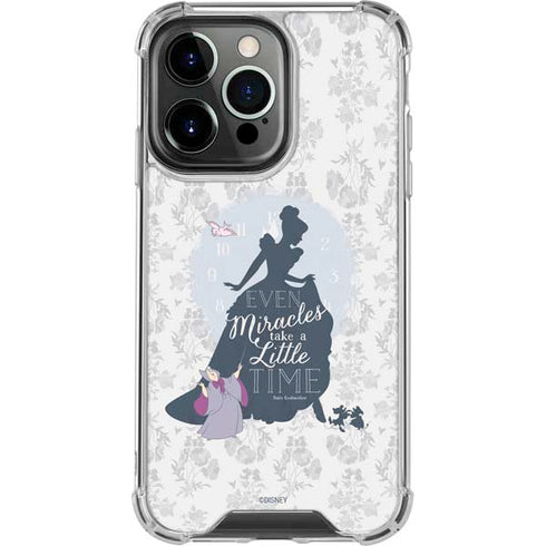 Disney Cinderella Miracles Take Time Silhouette iPhone 16 Pro Clear Case