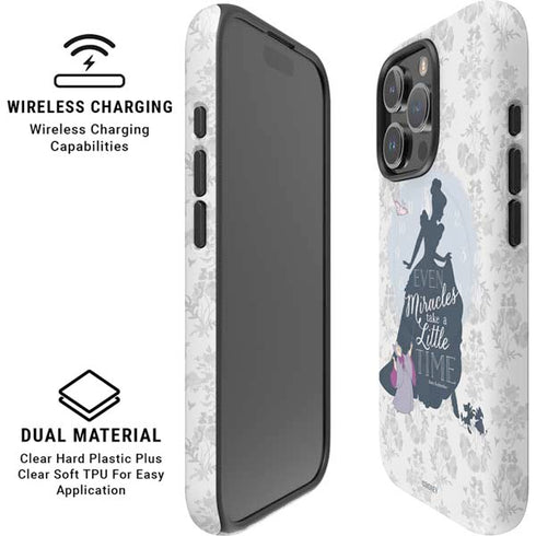 Disney Cinderella Miracles Take Time Silhouette iPhone 16 Pro Max Magsafe Impact Case