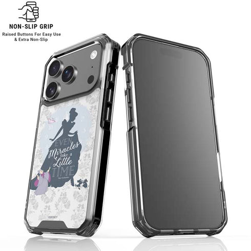 Disney Cinderella Miracles Take Time Silhouette iPhone 18 Pro Clear Case