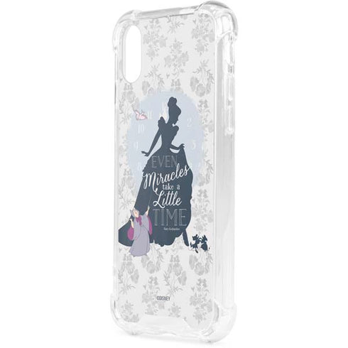Disney Cinderella Miracles Take Time Silhouette iPhone XS Clear Case