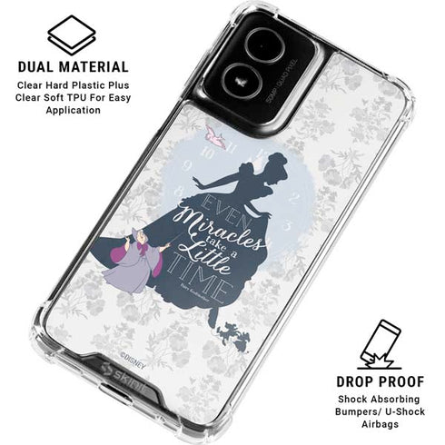 Disney Cinderella Miracles Take Time Silhouette Moto G Power 5G (2024) Clear Case