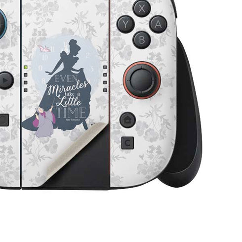 Disney Cinderella Miracles Take Time Silhouette Nintendo Switch 2 (2025) Joy-Con Controller Skin
