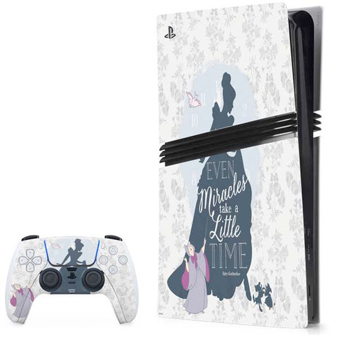 Disney Cinderella Miracles Take Time Silhouette PS5 Pro Bundle Skin