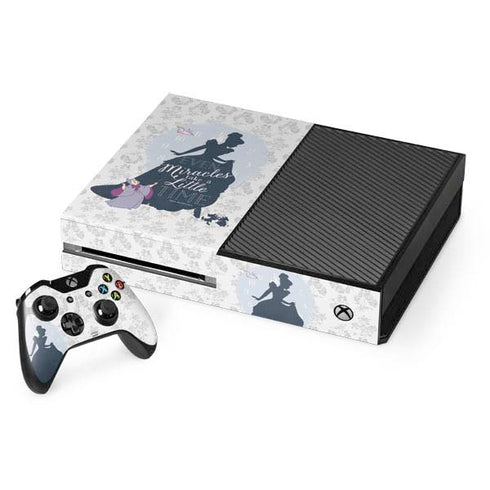 Disney Cinderella Miracles Take Time Silhouette Xbox One Console and Controller Bundle Skin