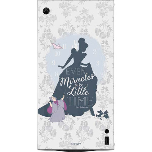 Disney Cinderella Miracles Take Time Silhouette XBox Series X Digital Edition Console Skin