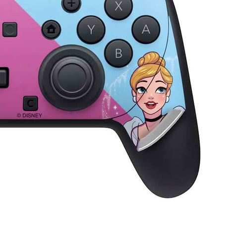 Disney Princess Cinderella Art Nintendo Switch 2 (2025) Pro Controller Skin