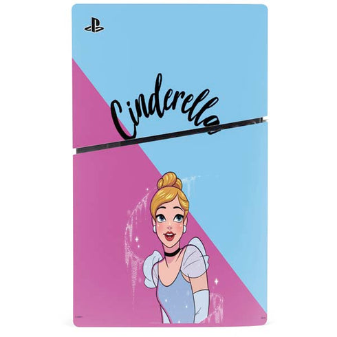 Disney Princess Cinderella Art PS5 Slim Digital Edition Console Skin