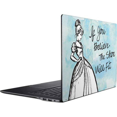 Disney Cinderella Sketch Art Shoe Will Fit Ativ Book 9 (15.6in 2014) Skin