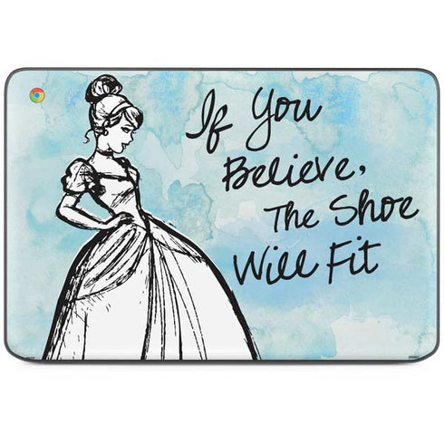 Disney Cinderella Sketch Art Shoe Will Fit HP Chromebook Skin