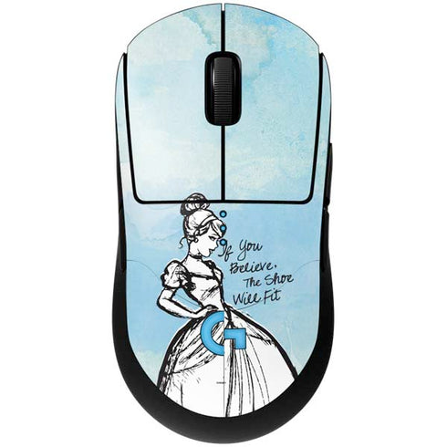 Disney Cinderella Sketch Art Shoe Will Fit G Pro Wireless Gaming Mouse Skin