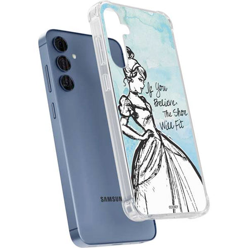 Disney Cinderella Sketch Art Shoe Will Fit Galaxy A35 5G Clear Case