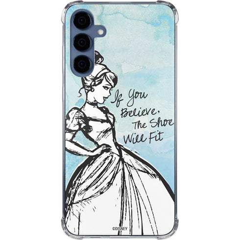 Disney Cinderella Sketch Art Shoe Will Fit Galaxy A55 5G Clear Case