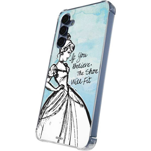 Disney Cinderella Sketch Art Shoe Will Fit Galaxy A55 5G Clear Case