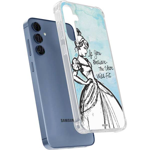 Disney Cinderella Sketch Art Shoe Will Fit Galaxy A55 5G Clear Case