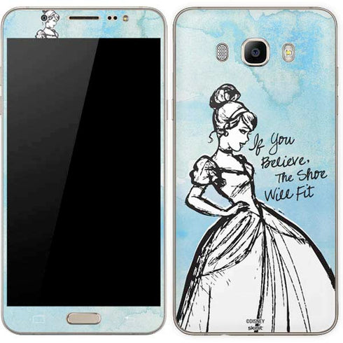 Disney Cinderella Sketch Art Shoe Will Fit Galaxy J7 Skin