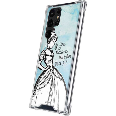 Disney Cinderella Sketch Art Shoe Will Fit Galaxy S22 Ultra Clear Case